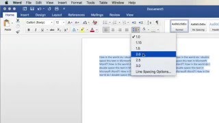 How To Double Space in Microsoft Word [upl. by Rehpatsirhc]