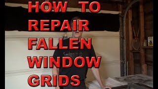 Repairing Broken Double Pane Aluminum Window fallen grids [upl. by Pickard]