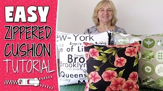 EASY Zippered Cushion Cover Tutorial [upl. by Carmine]