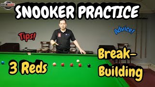 Snooker Practice  3 Reds Break Building  Snooker Lesson [upl. by Alaecim]