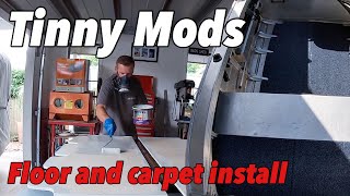 TINNY MODS  Installing a new floor and carpet in my tinny [upl. by Anayt]