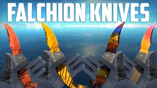 CSGO  Falchion Knives  All Skins Showcase  Все Скины Falchion Knives [upl. by Enyalahs]