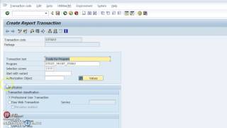 How to create Transaction code in SAP ABAP [upl. by Wilburn]