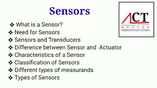 Sensors  What Is Sensor [upl. by Jecon]