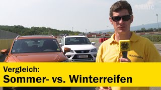 Test Sommerreifen vs Winterreifen  ÖAMTC [upl. by Fanchan]