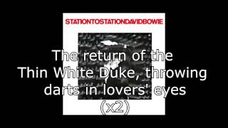 Station to Station  David Bowie  Lyrics [upl. by Shama]