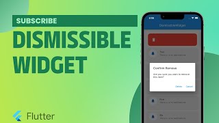 Dismissible Widget  Flutter [upl. by Lucius]