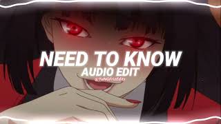 need to know  doja cat edit audio [upl. by Baxie549]