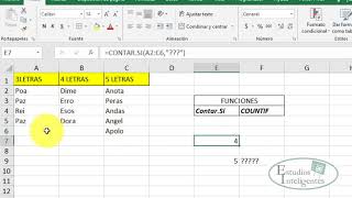 ContarSi Letras Excel [upl. by Nothgierc]