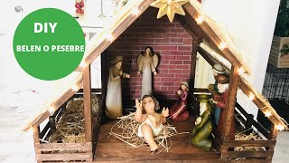 DIY como hacer un belen o pesebre  how to make easy christmas crib [upl. by Vez617]