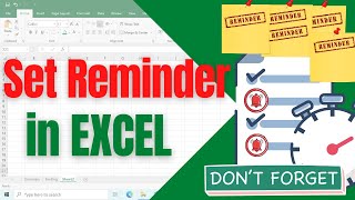 HOW TO SET REMINDER IN EXCEL [upl. by Aleekat862]