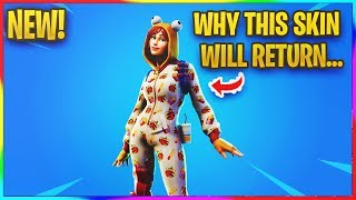 NEW WHY THE ONESIE SKIN WILL RETURN IN FORTNITE  Fortnite Info [upl. by Yrogiarc]