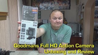 Goodmans Full HD Action Camera Unboxing and Review [upl. by Esidnac986]