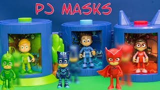 Exploring the PJ Masks Transforming Rooms for Gekko and Catboy [upl. by Aiciram946]