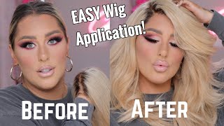 EASY HOW TO APPLY LACE WIGS TUTORIAL CHRISSPY [upl. by Larson]