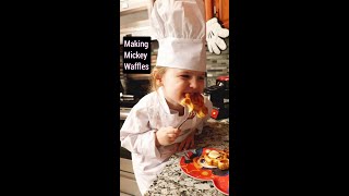 How To Make Mickey Mouse Waffles  Chef Mickey Recipe  Disney Recipes [upl. by Biancha]