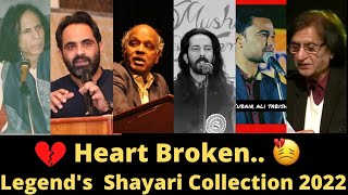 💔 Heart Broken Legends Best Shayari Collection 2022  Tahzeeb Hafi  Jaun Elia  Dr Rahat Indori [upl. by Laundes]