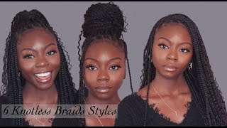 Ways To Style Bohemian Goddess Braids  Long Knotless Braids [upl. by Tenaj443]