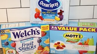 Fruit Snacks Blind Taste Test Welch’s Ocean Spray amp Mott’s [upl. by Nnaid945]