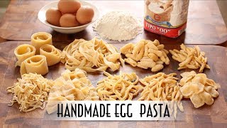 Handmade Egg Pasta  Hand Rolled amp Shaped 9 Ways [upl. by Allare]