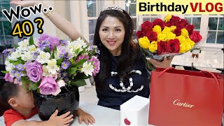 wow JUST TURNED 40 😆 MY BIRTHDAY 🥳 WEEK VLOG  THE LOVE ✨🎁🌸🥘🎂FROM HUBBY and kids 🙏🏼  CHARIS❤️ [upl. by Aneram667]