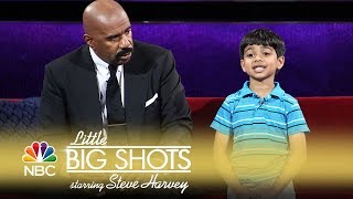 Little Big Shots  Steve Harvey  Spelling Bee Kid Returns  Akash Spells Words from the Hood [upl. by Rayle]