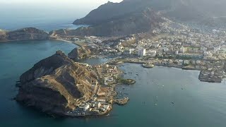 Yemens port city of Aden viewed from the sky  AFP [upl. by Aneahs145]