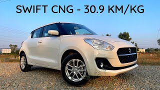 2022 Maruti Suzuki Swift CNG Real Life Review  More Mileage Better Power [upl. by Horacio]