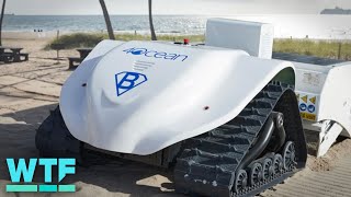 Meet the fully electric robot cleaning beaches 🌴 [upl. by Aisile]