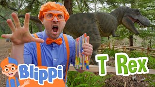 Blippi Explores Dinosaurs At The Natural History Museum  Educational Videos for Kids [upl. by Ecadnarb]