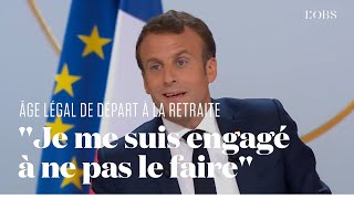 Quand Macron promettait de ne pas reculer lâge légal de départ à la retraite [upl. by Penelope]