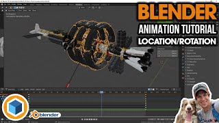 Animating LOCATION AND ROTATION in Blender  Blender Beginner Movement Animation Tutorial [upl. by Deland]