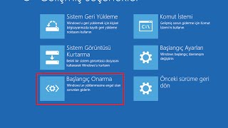 windows 10 başlangıç onarma Açılan Bilgisayarlarda [upl. by Kulda]