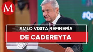 AMLO visita refinería de Cadereyta en Nuevo León [upl. by Uzzia]