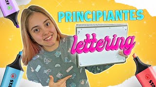 Aprende LETTERING para PRINCIPIANTES 🖌 COMO HACER Lettering PASO a PASO con Material Escolar [upl. by Shannan]