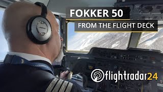 From the flight deck flying one of the last Fokker 50s in Europe [upl. by Htnicayh]