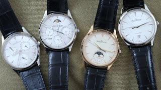 Jaeger‑LeCoultre Master Ultra Thin Collection Review Ultra Thin Moonphase Perpetual Date amp More [upl. by Acinad]