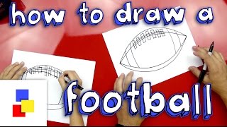 How To Draw A Football American [upl. by Ahsaetan477]