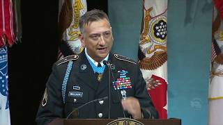 Pentagon Hall of Heroes Staff Sgt David G Bellavias Speech [upl. by Derreg]