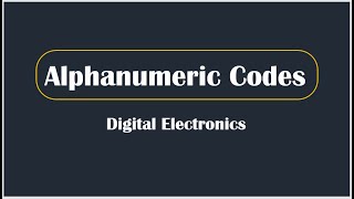 Alphanumeric Code  Binary Code  Digital Electronics [upl. by Loreen]