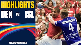 Denmark vs Iceland Highlights  Day 3  Mens EHF EURO 2020 [upl. by Ahsirtak]