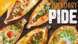 Legendary PIDE recipe Some call it Turkish Flat Bread Simple vegeterian and full on versions [upl. by Abert96]