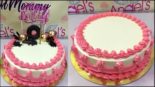 Cake decorating tutorials  boiled icing simple design [upl. by Irrak]