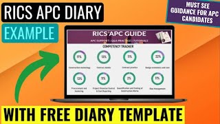 RICS APC DIARY EXAMPLE  WITH FREE EXCEL DIARY TEMPLATE [upl. by Otila677]