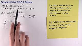 Calcolare media moda e mediana [upl. by Aisilef]