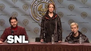 Hunger Games Press Conference  Saturday Night Live [upl. by Antonetta]