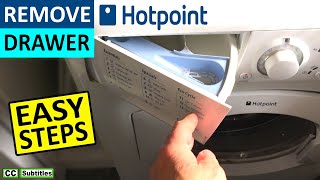 How to remove dispenser drawer from Hotpoint Washing Machine [upl. by Mitman]