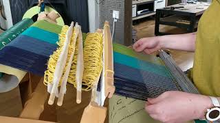 4shaft weaving on a rigid heddle loom [upl. by Yenffad]