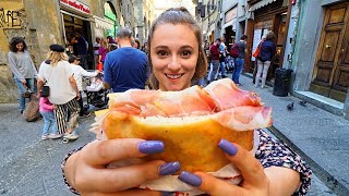 Street Food in Italy  FLORENCES 1 PANINI at Allantico Vinaio  ITALIAN STREET FOOD in Tuscany [upl. by Estis]