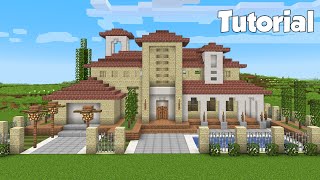 Minecraft How to Build an Italian House Tutorial Easy [upl. by Irt536]